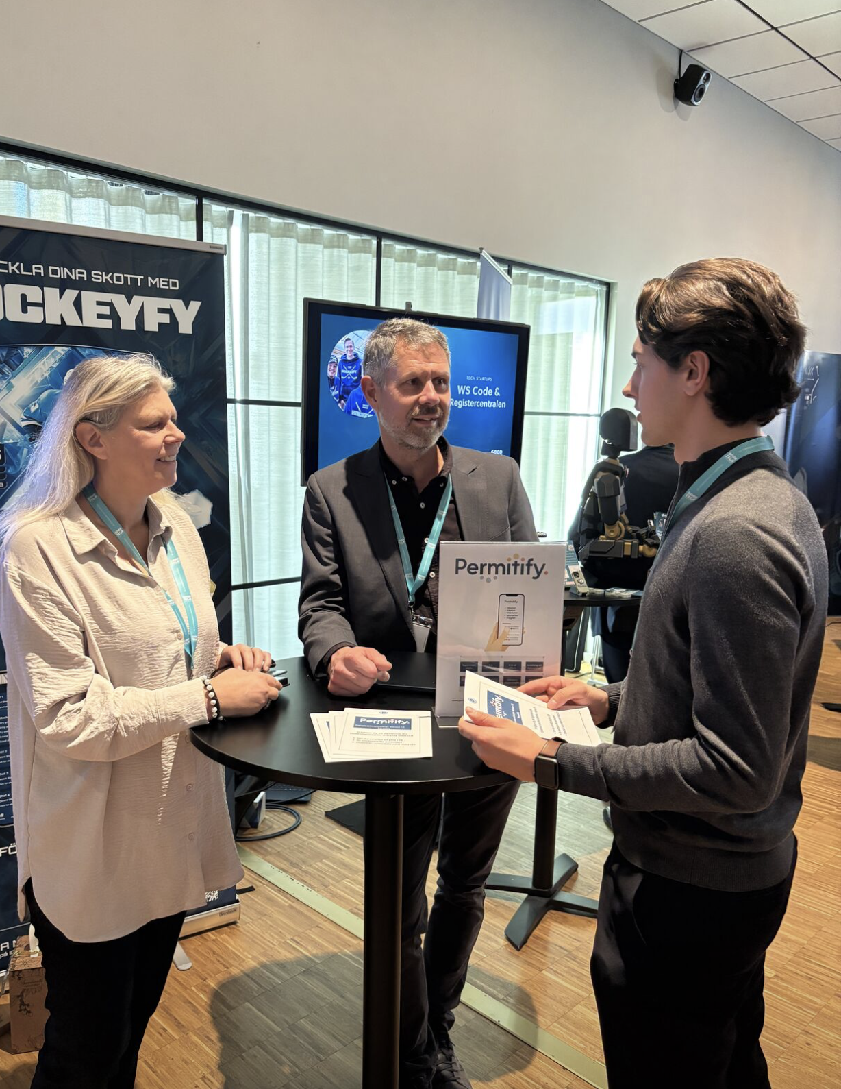 Linda o Johan på Goodtech konferensen